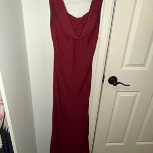 Chic Maroon Maxi Dress